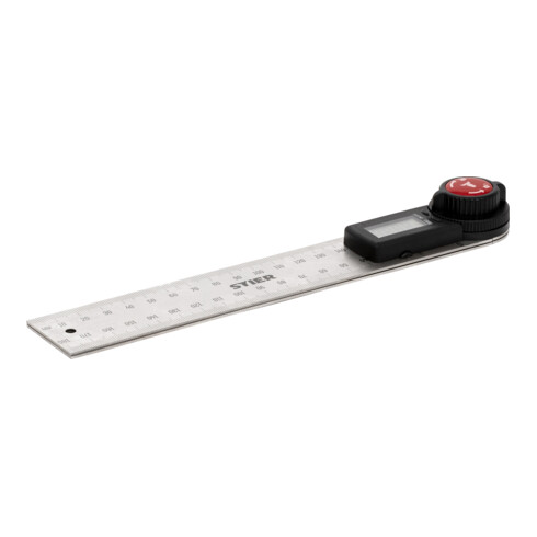 STIER Digitaler Winkelmesser SDW 200 LCD-Display ±0,3° rostfreier Stahl 200 mm