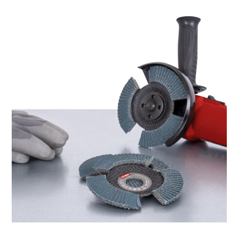 STIER Disco abrasivo lamellare View Line 125 x 22,23