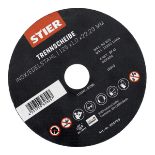 STIER Disco da taglio acciaio inox