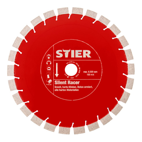 STIER Disco per troncatura diamantato Silent Racer ø230 mm foro 22,23 mm