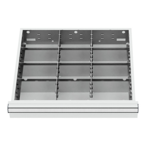 STIER Divisorio per cassetti divisorio in metallo BLH 100/125 mm dimensioni interne 500x450 mm 12 scomparti 6 x TW 175