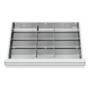 STIER Divisorio per cassetti divisorio in metallo BLH 100/125 mm dimensioni interne 600x450 mm 12 scomparti 6 x TW 225
