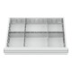 STIER Divisorio per cassetti divisorio in metallo BLH 100/125 mm dimensioni interne 600x450 mm 6 scomparti-1