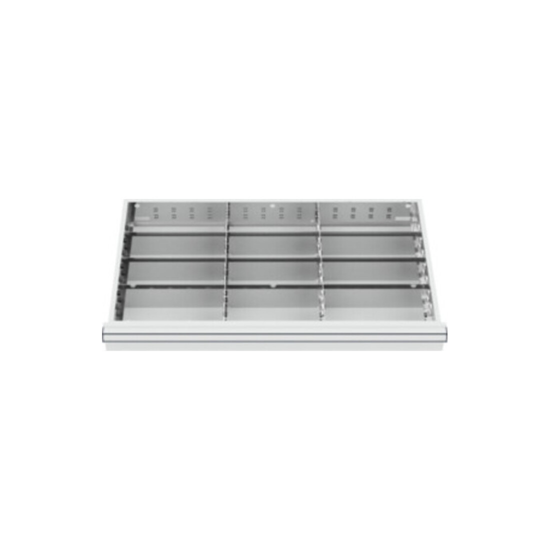 STIER Divisorio per cassetti divisorio in metallo BLH 100/125 mm dimensioni interne 800x450 mm 12 scomparti 6 x TW 275