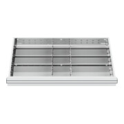 STIER Divisorio per cassetti divisorio in metallo BLH 100/125 mm dimensioni interne 800x450 mm 12 scomparti 6 x TW 325