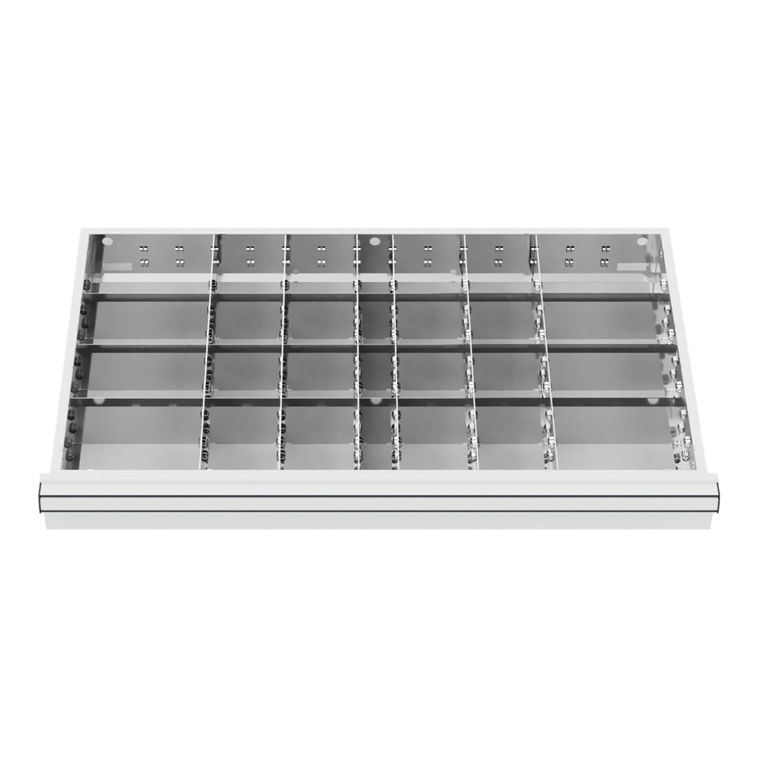 STIER Divisorio per cassetti divisorio in metallo BLH 100/125 mm dimensioni interne 800x450 mm 28 scomparti