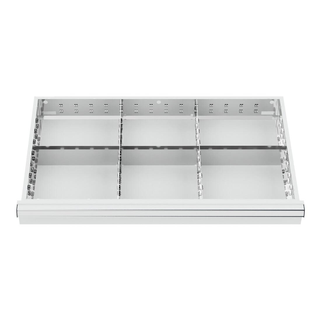 STIER Divisorio per cassetti divisorio in metallo BLH 100/125 mm dimensioni interne 800x450 mm 6 scomparti