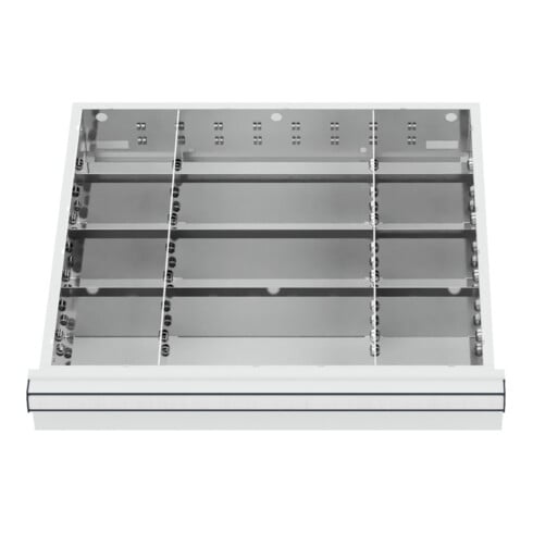 STIER Divisorio per cassetti divisorio in metallo BLH 150/175 mm dimensioni interne 500x450 mm 12 scomparti 6 x TW 125