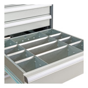 STIER Divisorio per cassetti divisorio in metallo BLH 150/175 mm dimensioni interne 500x450 mm 20 scomparti 6 x TW 125-2