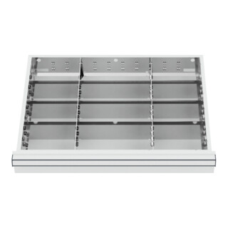 STIER Divisorio per cassetti divisorio in metallo BLH 150/175 mm dimensioni interne 600x450 mm 12 scomparti 6 x TW 175
