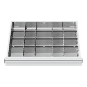 STIER Divisorio per cassetti divisorio in metallo BLH 150/175 mm dimensioni interne 600x450 mm 20 scomparti