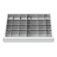 STIER Divisorio per cassetti divisorio in metallo BLH 150/175 mm dimensioni interne 600x450 mm 24 scomparti-1