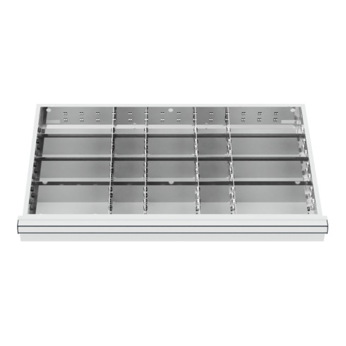 STIER Divisorio per cassetti divisorio in metallo BLH 150/175 mm dimensioni interne 800x450 mm 20 scomparti