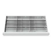 STIER Divisorio per cassetti divisorio in metallo BLH 150/175 mm dimensioni interne 800x450 mm 20 scomparti