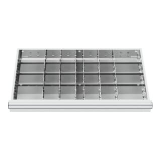 STIER Divisorio per cassetti divisorio in metallo BLH 150/175 mm dimensioni interne 800x450 mm 28 scomparti