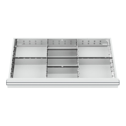 STIER Divisorio per cassetti divisorio in metallo BLH 150/175 mm dimensioni interne 800x450 mm 8 scomparti