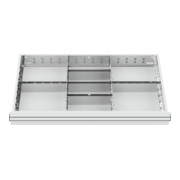 STIER Divisorio per cassetti divisorio in metallo BLH 150/175 mm dimensioni interne 800x450 mm 8 scomparti