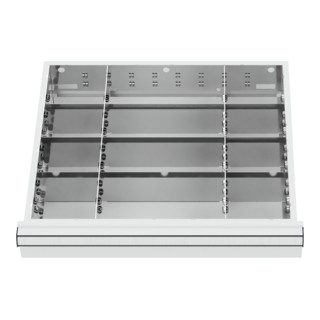 STIER Divisorio per cassetti divisorio in metallo BLH 200-300 mm dimensioni interne 500x450 mm 12 scomparti 6 x TW 125