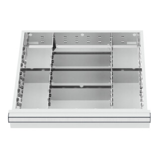 STIER Divisorio per cassetti divisorio in metallo BLH 200-300 mm dimensioni interne 500x450 mm 8 scomparti