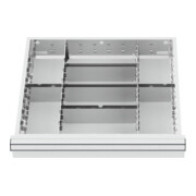 STIER Divisorio per cassetti divisorio in metallo BLH 200-300 mm dimensioni interne 500x450 mm 8 scomparti