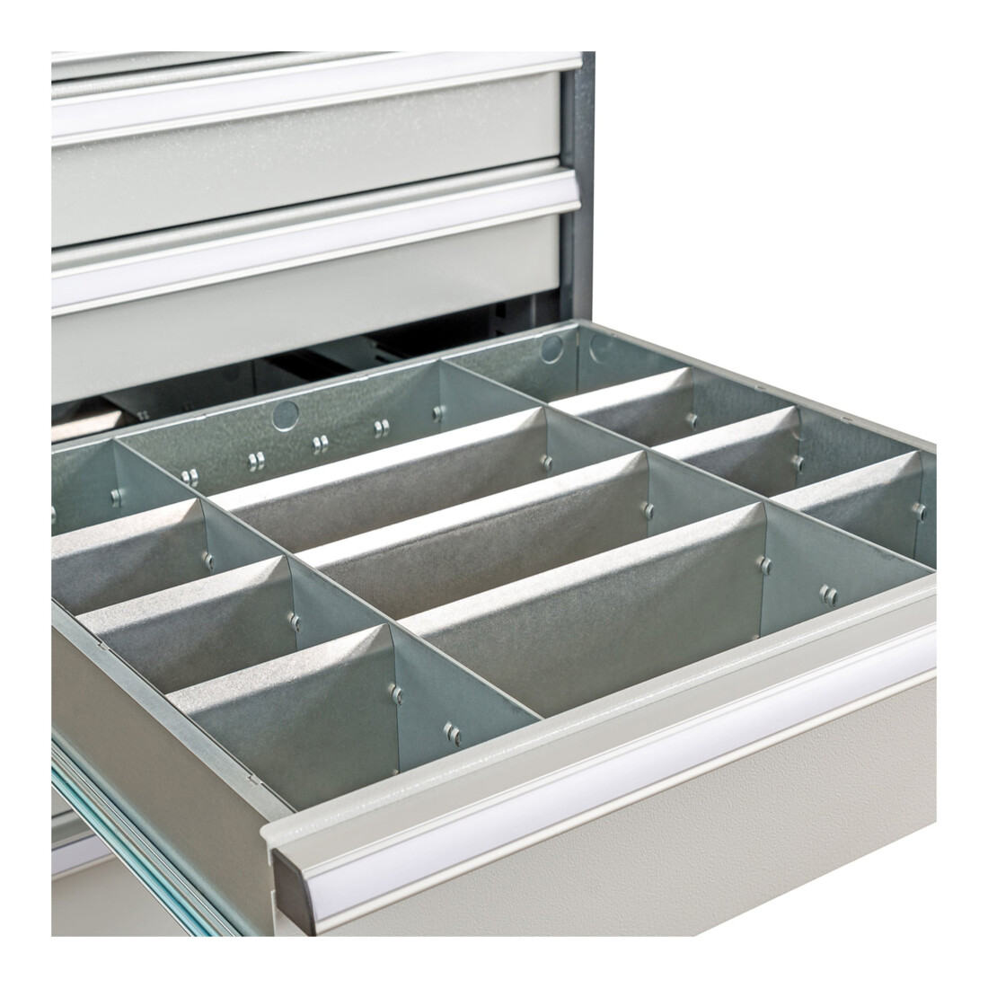 STIER Divisorio per cassetti divisorio in metallo BLH 200-300 mm dimensioni interne 600x450 mm 12 scomparti 6 x TW 175
