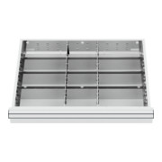 STIER Divisorio per cassetti divisorio in metallo BLH 200-300 mm dimensioni interne 600x450 mm 12 scomparti 6 x TW 225