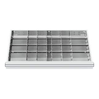 STIER Divisorio per cassetti divisorio in metallo BLH 200-300 mm dimensioni interne 800x450 mm 28 scomparti