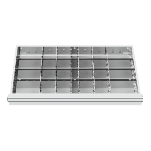STIER Divisorio per cassetti divisorio in metallo BLH 200-300 mm dimensioni interne 800x450 mm 28 scomparti