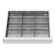 STIER Divisorio per cassetti divisorio in metallo BLH 75 mm dimensioni interne 500x450 mm 12 scomparti 6 x TW 175-1