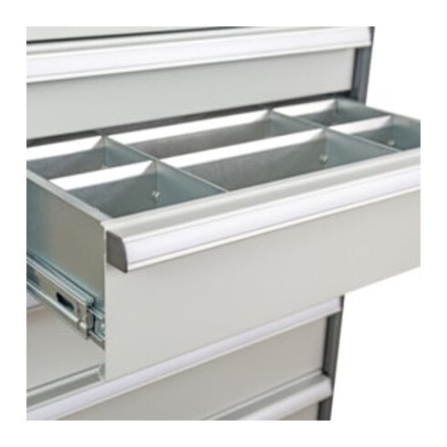 STIER Divisorio per cassetti divisorio in metallo BLH 75 mm dimensioni interne 500x450 mm 12 scomparti 6 x TW 175