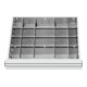 STIER Divisorio per cassetti divisorio in metallo BLH 75 mm dimensioni interne 500x450 mm 20 scomparti 6 x TW 75-1