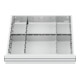 STIER Divisorio per cassetti divisorio in metallo BLH 75 mm dimensioni interne 500x450 mm 6 scomparti-1