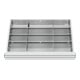 STIER Divisorio per cassetti divisorio in metallo BLH 75 mm dimensioni interne 600x450 mm 12 scomparti 6 x TW 175-1