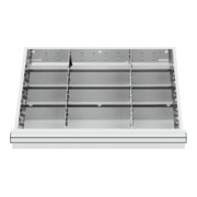 STIER Divisorio per cassetti divisorio in metallo BLH 75 mm dimensioni interne 600x450 mm 12 scomparti 6 x TW 175-1