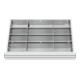 STIER Divisorio per cassetti divisorio in metallo BLH 75 mm dimensioni interne 600x450 mm 12 scomparti 6 x TW 175-1