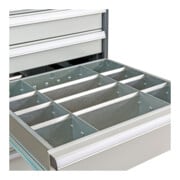 STIER Divisorio per cassetti divisorio in metallo BLH 75 mm dimensioni interne 600x450 mm 12 scomparti 6 x TW 175-2