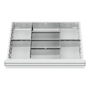 STIER Divisorio per cassetti divisorio in metallo BLH 75 mm dimensioni interne 600x450 mm 8 scomparti