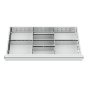 STIER Divisorio per cassetti divisorio in metallo BLH 75 mm dimensioni interne 800x450 mm 8 scomparti