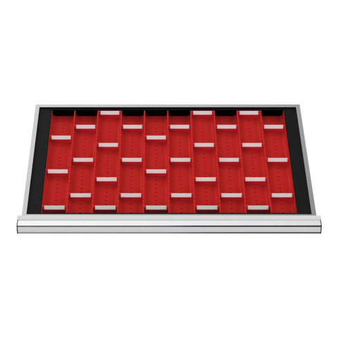 STIER Divisorio per cassetti per pannelli a conche BLH 50 mm dimensioni interne 800x450 mm 15 pannelli a conche con 2 conche