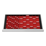 STIER Divisorio per cassetti per pannelli a conche BLH 50 mm dimensioni interne 800x450 mm 9 pannelli a conche con 2 conche