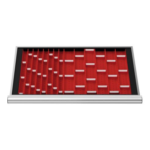 STIER Divisorio per cassetti per pannelli a conche BLH 50 mm dimensioni interne 800x450 mm 9 pannelli a conche con 2 conche
