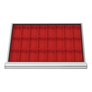 STIER Divisorio per cassetti per vaschette per minuteria BLH 100 mm dimensioni interne 600x450 mm 24 KTK 75x150 mm