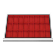 STIER Divisorio per cassetti per vaschette per minuteria BLH 50 mm dimensioni interne 600x450 mm 24 KTK 75x150 mm