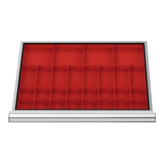 STIER Divisorio per cassetti per vaschette per minuteria BLH 50 mm dimensioni interne 600x450 mm 4 KTK 150x150 mm
