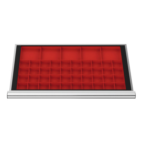STIER Divisorio per cassetti per vaschette per minuteria BLH 50 mm dimensioni interne 800x450 mm 40 KTK 75x75 mm