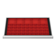 STIER Divisorio per cassetti per vaschette per minuteria BLH 50 mm dimensioni interne 800x450 mm 40 KTK 75x75 mm