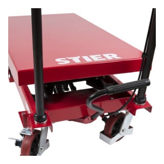 STIER Doppelscheren-Hubtischwagen 350kg Traglast