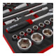 STIER dopsleutelset 1/4" 3/8" 1/2" 179-delig in inlay van zacht schuim (EVA)