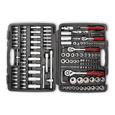 STIER dopsleutelset, 1/4, 3/8 en 1/2 inch, 179-delig