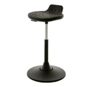 STIER Drehhocker Multibeweglich PU-Sitz schwarz 490-680mm 12° Neigung Rückenstütze-1